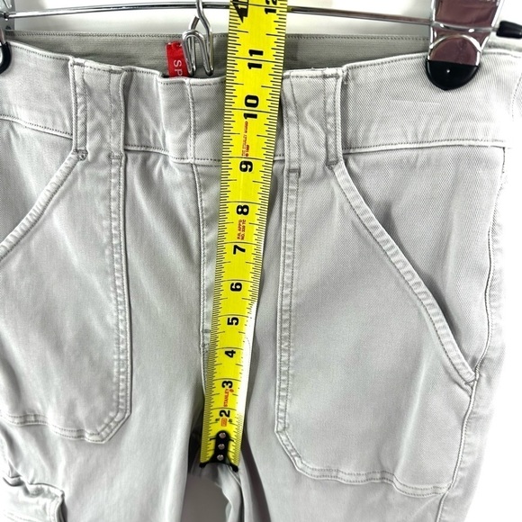 Spanx Stretch Twill Ankle Cargo Pants Size Large Gray High Rise - Picture 8 of 10
